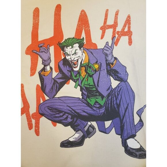 Batman Joker Graphic T-shirt Men's Sz XL Beige Short Sleeve Civil Assets Collab - Picture 2 of 5